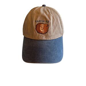 Santa Fe New Mexico Gray Blue Embroidered Graphic Hat Cap Adjustable